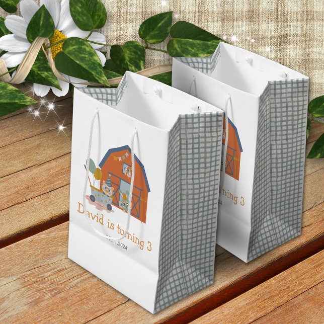 Firande-favoriter för boskap Födelsedagsfest (Farm Animal Birthday Gift Bag Barnyard)