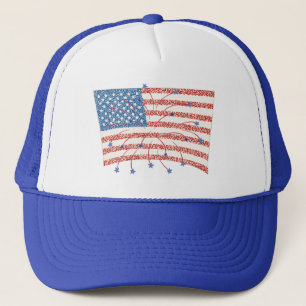 Firande Fireworks U.S. Flagga on Hats Keps