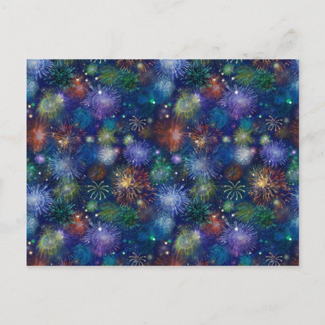 Firande Fireworks Vykort (Framsida)