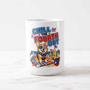 Firande fjärde juli patriotisk Corgi Kaffemugg