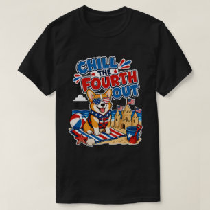 Firande fjärde juli patriotisk Corgi T Shirt