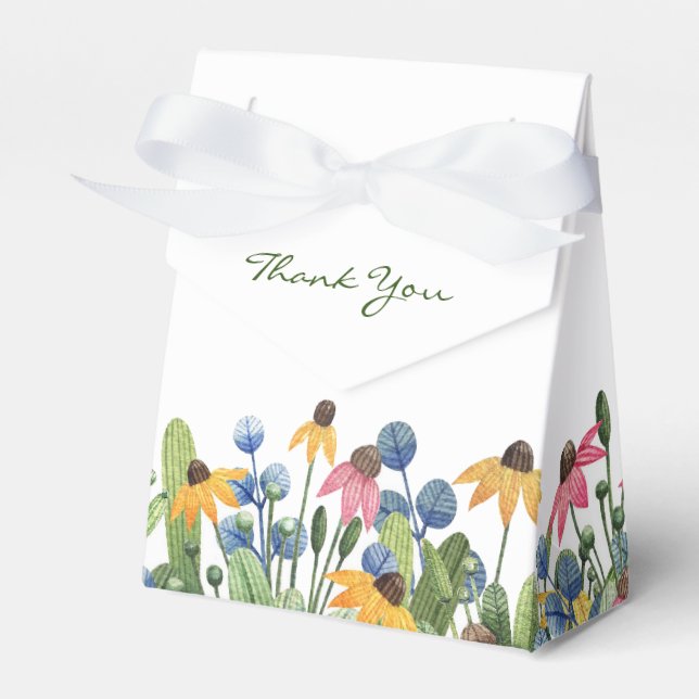 Firande, födelsedagar, vattenfärgskonefloger presentaskar (Framsidan Sidan)