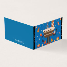 Firande-födelsedagsslamma - blått kort