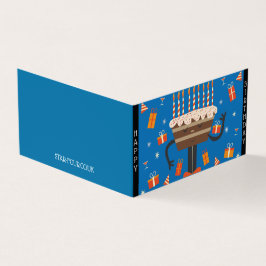 Firande-födelsedagsslamma - blått kort