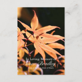 Firande för lönnträd 2 av livminnesgudstjänst inbjudningar