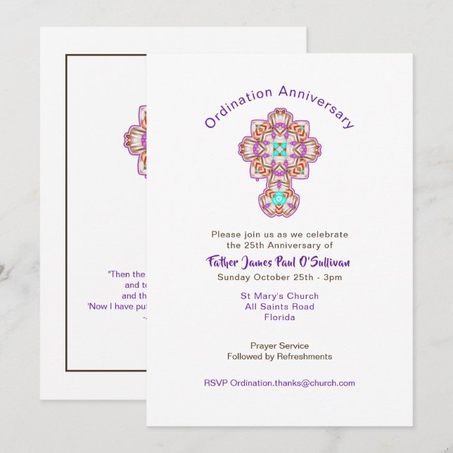 Firande för prisordningens årsdag inbjudningar (Fram/baksida)