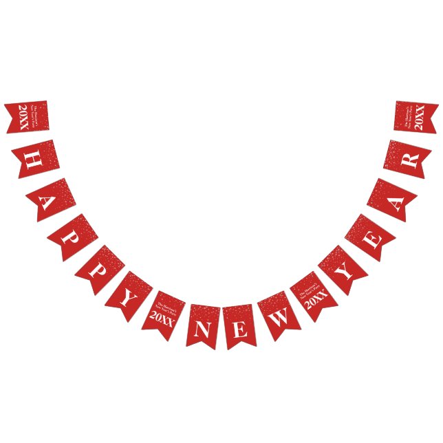 Firande för vit för stjärnagott nytt år rött vimplar (Alla)