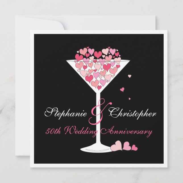 Firande hjärtans jubileumsfest inbjudan (Framsida)