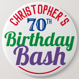 Firande i 70:e födelsedagsknappen knapp