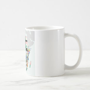 Firande i Afrikan i Flaggor Design Kaffemugg