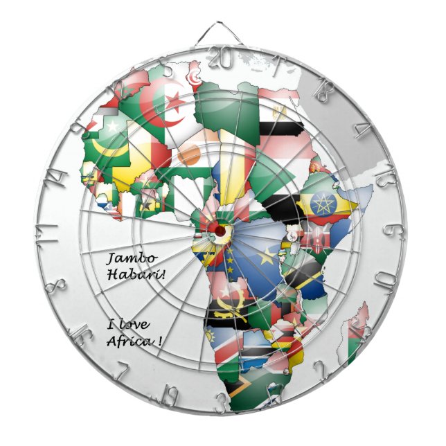 Firande i Afrikan i Flaggor Design Piltavla (Framsidan)