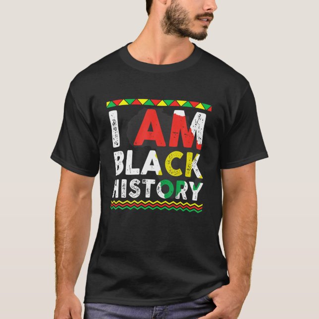 Firande I är svart historiemånad Afrikanska Ameri T Shirt (Framsida)