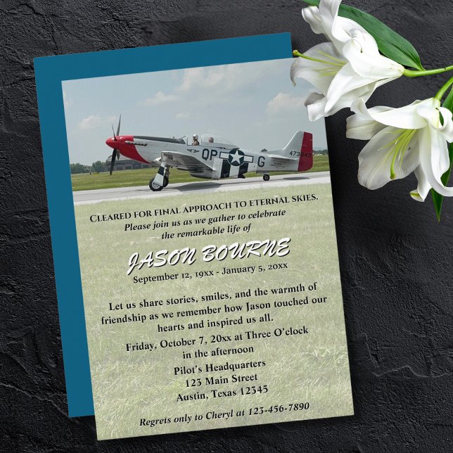 Firande i begravningsfotot för livets minnesstund inbjudningar (Skapare uppladdad)