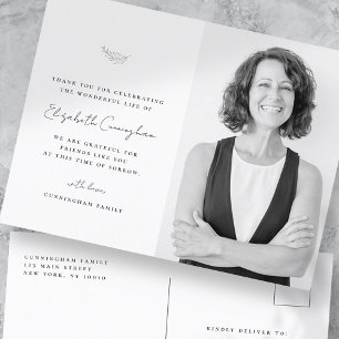 Firande i det moderna, enkla, minimalistiska fotot vykort