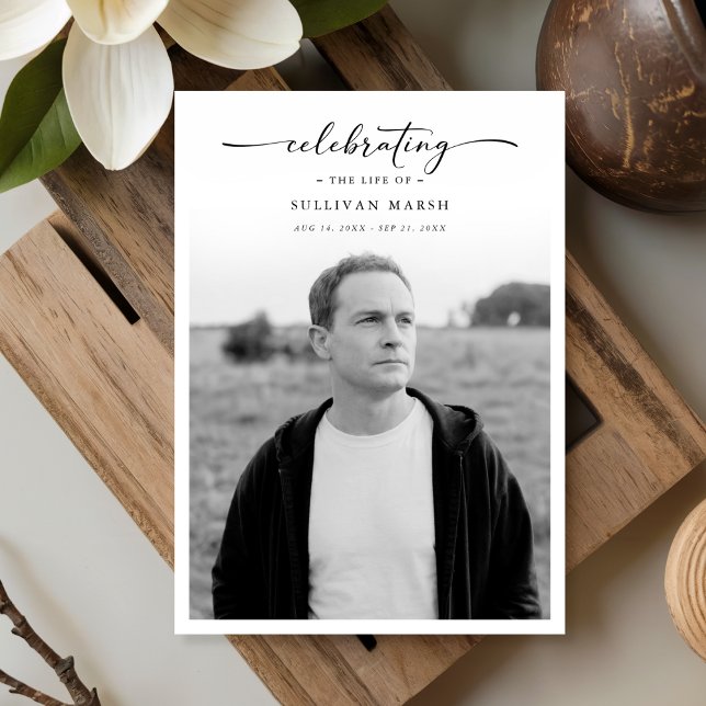 Firande i Eleganten Memorial Photo Funeral Program (Skapare uppladdad)