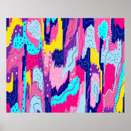 Firande i Färg Abstrakt Art Poster