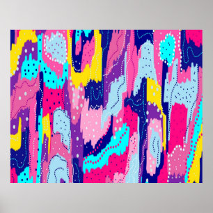 Firande i Färg Abstrakt Art Poster