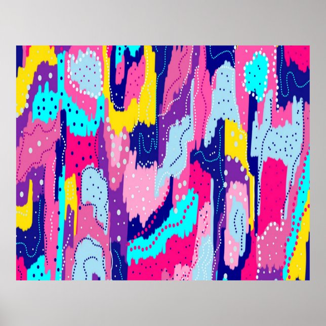 Firande i Färg Abstrakt Art Poster (Framsidan)