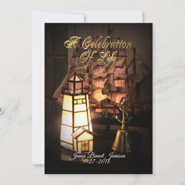 Firande i frakten för livinbjudan och fyr inbjudningar (Framsida)