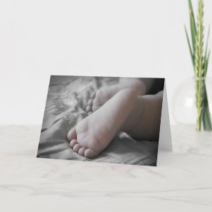 Firande i Heliga Baptism Flicka Feet I Inbjudan