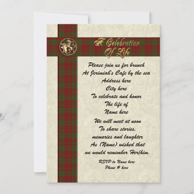 Firande i inbjudan till livets minnesstund för män (Framsida)