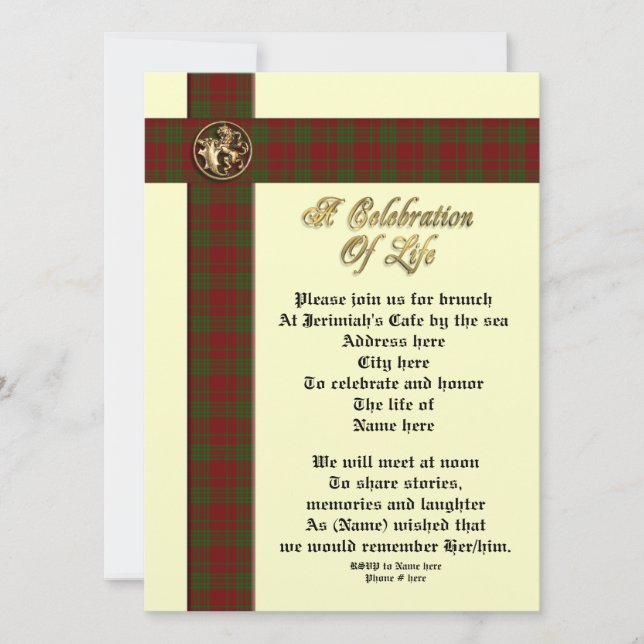 Firande i inbjudan till livets minnesstund för män (Framsida)