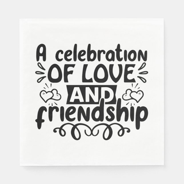 Firande i Kärlek och Vänskap Pappersservett (Framsidan)