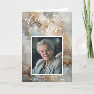 Firande i Life Abstrakt Painting Funeral Program