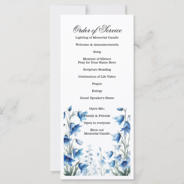 Firande i Life, begravning, minnesgudstjänst (Framsida)