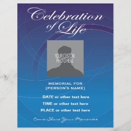 Firande i Life Blue Circles-inbjudan Flyer