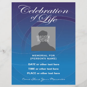 Firande i Life Blue Circles-inbjudan Flyer