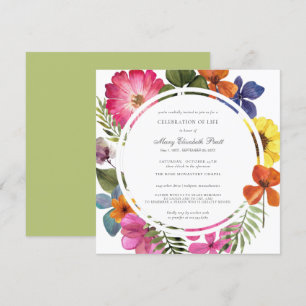 Firande i Life Dusty Boho Sommarens fallande Blomm Inbjudningar
