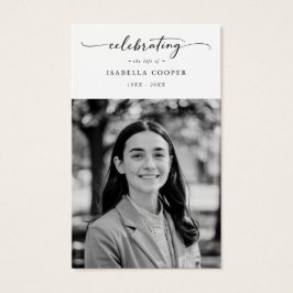 Firande i Life Elegant Funeral Prayer Card Visitkort