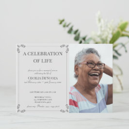 Firande i Life Elegant Grått-Anpassningsbar Inbjudningar