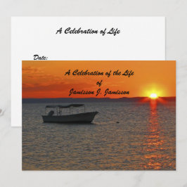 Firande i Life Fishing Boat Sunset Memorial Inbjudningar