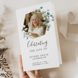 Firande i Life Funeral Folged Programme Reklamblad