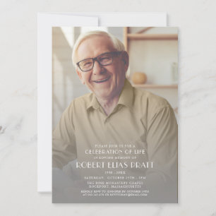 Firande i Life Funeral Personlig Photo Inv Inbjudningar