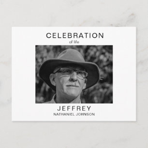 Firande i Life-Gathering B/W-fotoinbjudan Vykort
