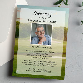 Firande i Life Golf ThLED Photo Funeral Inbjudningar
