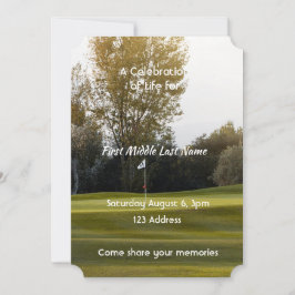 Firande i Life Golfer Golf Course Golfing Inbjudningar