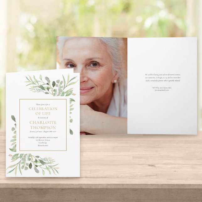 Firande i Life Greenery-Blommigtens begravd Inbjudan (Skapare uppladdad)