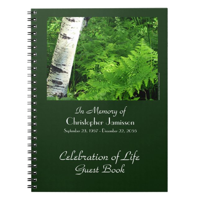 Firande i Life Guest Bok, Aspen och Ferns Anteckningsbok (Framsidan)