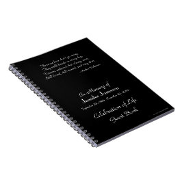 Firande i Life Guest Bok Black and White Anteckningsbok