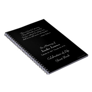Firande i Life Guest Bok Black and White Anteckningsbok
