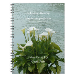 Firande i Life Guest Bok Calla Lilies Blommigt Anteckningsbok