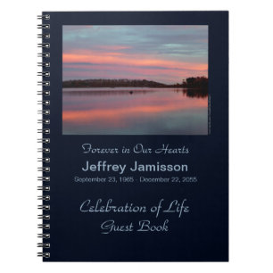 Firande i Life Guest Bok Fisherman vid Sunset Anteckningsbok