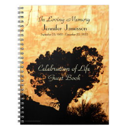Firande i Life Guest Bok Lone Träd i Canyon Anteckningsbok