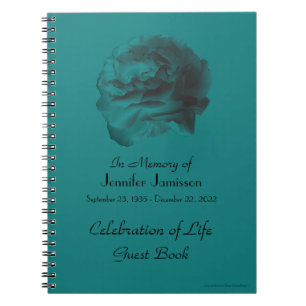 Firande i Life Guest Bok, Teal Ro Spiral Anteckningsbok Med Spiral