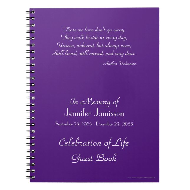 Firande i Life Guest Bok VÄLJER DIN FÄRG Anteckningsbok Med Spiral (Framsidan)