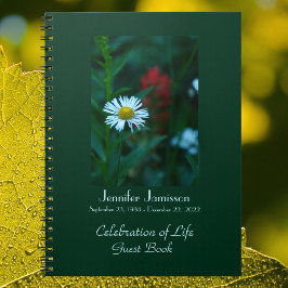 Firande i Life Guest Bok, Vita Daisyn Spiral Anteckningsbok